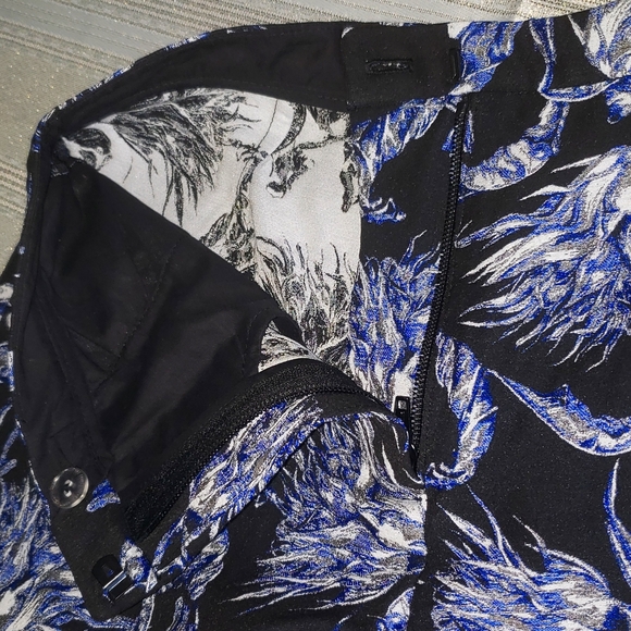 UNIQUE by Topshop Artichoke Tailored Trousers Pants NEW Black Blue NWT Women's 6 - Picture 3 of 16